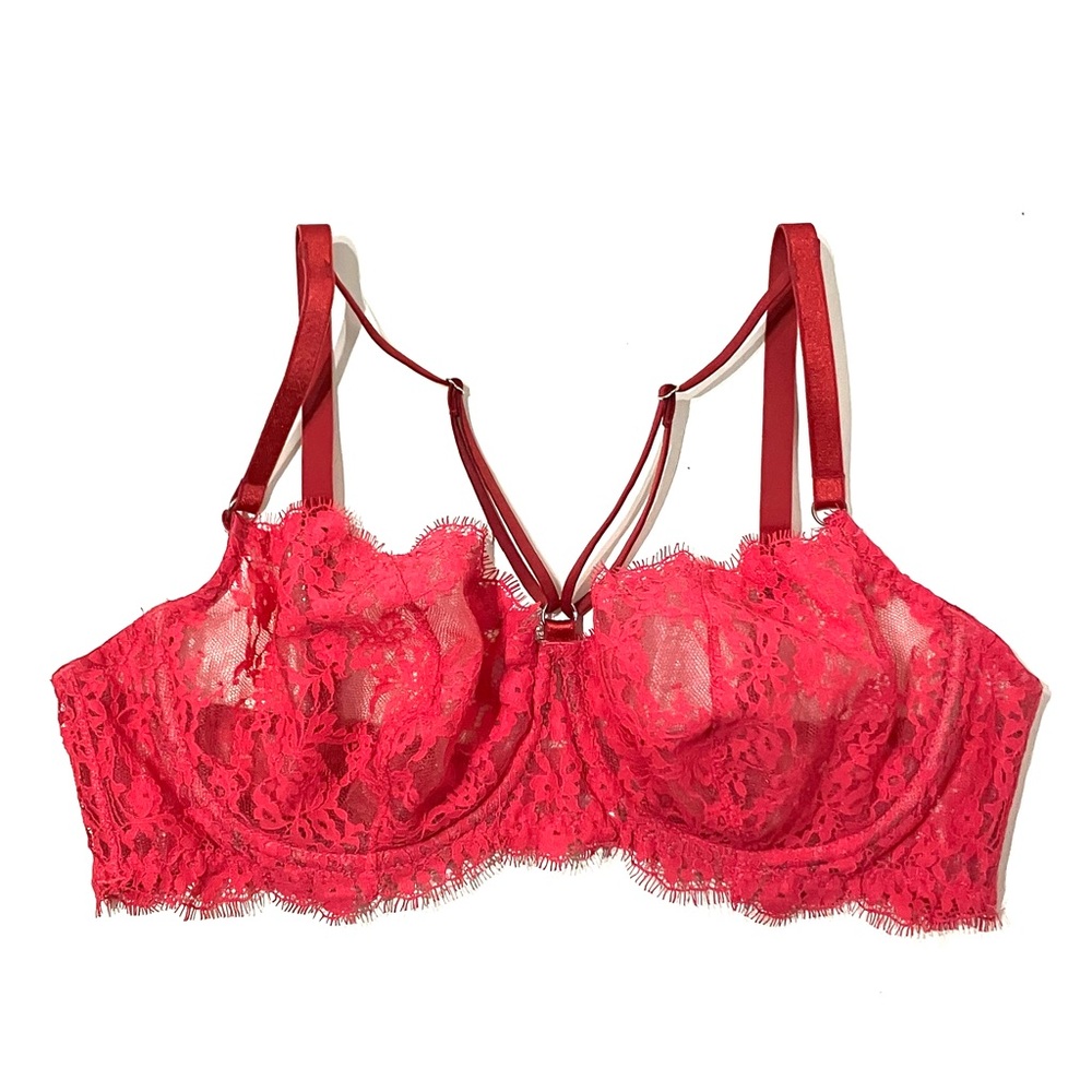 Backseam Lingerie Ukraine Strappy Red Bra 36DD